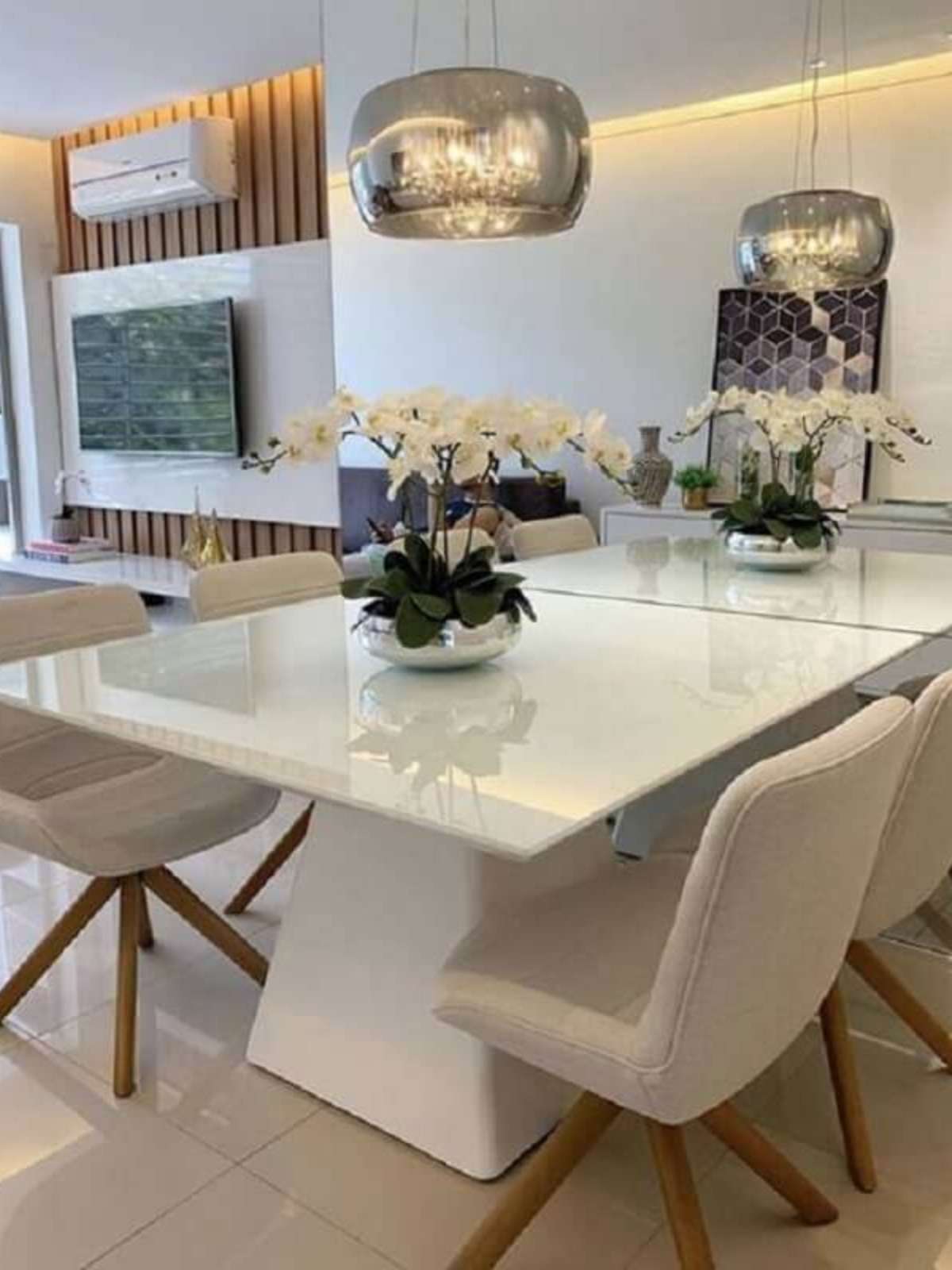 decoração sala de jantar apartamento moderno