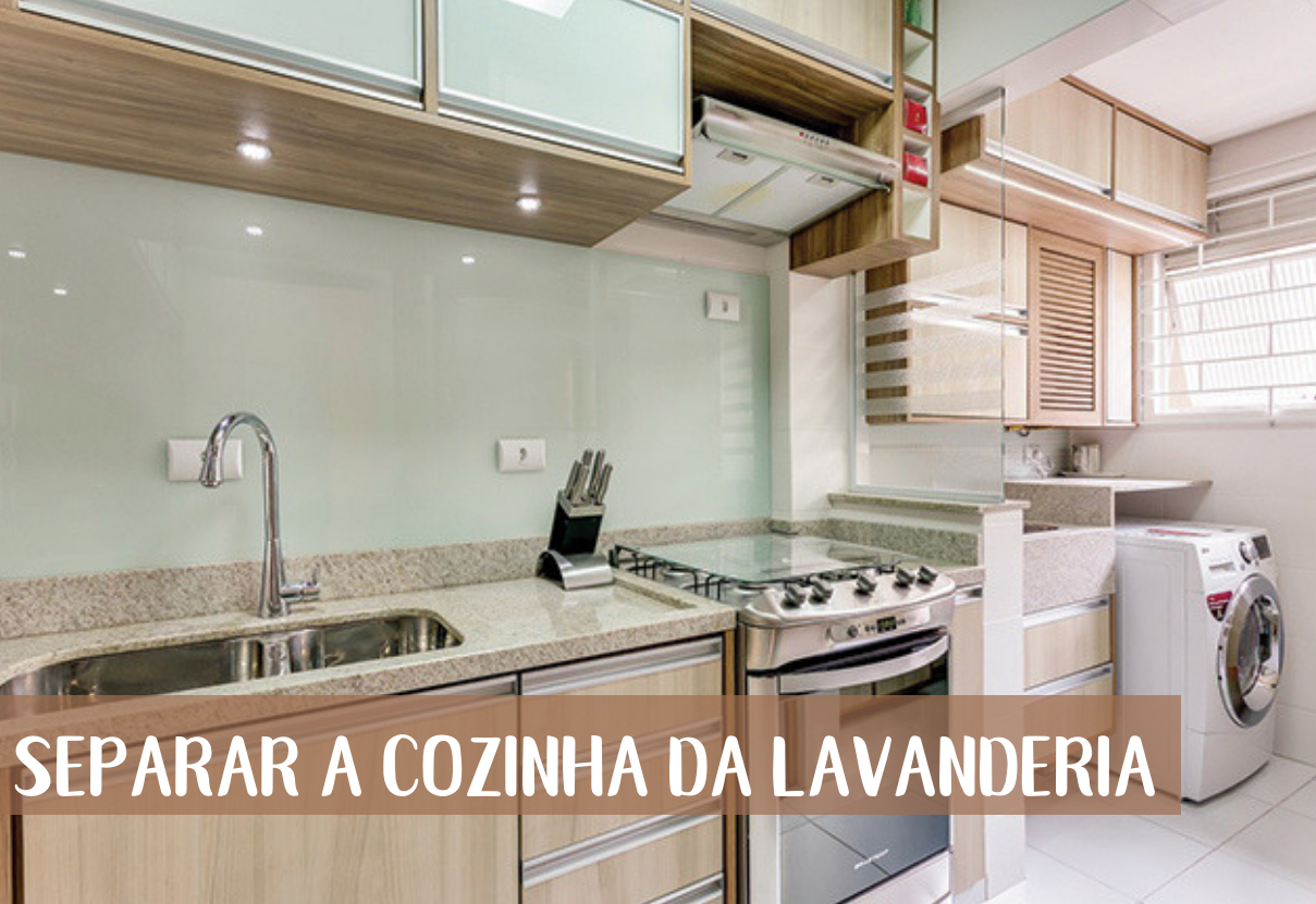 soluções para dividir lavanderia e cozinha