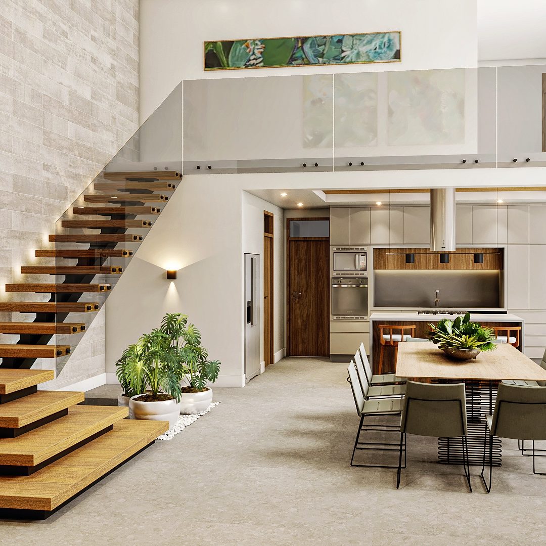 escada duplex minimalista