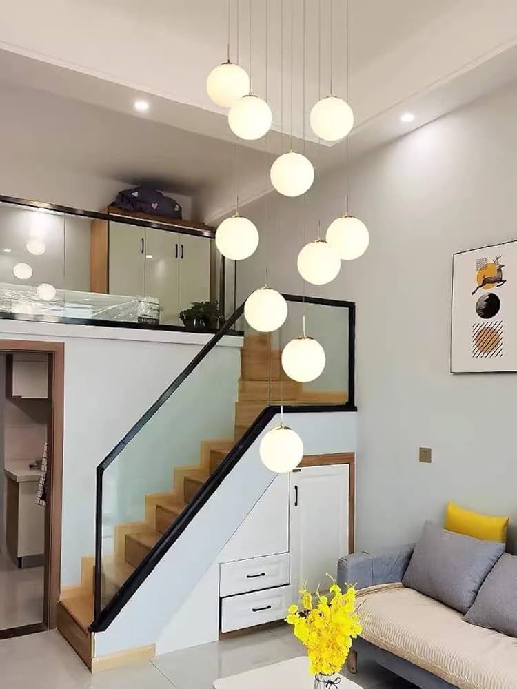 iluminação de escada apartamento duplex