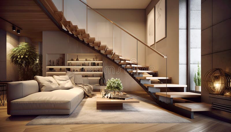 escada com armário embutido para duplex