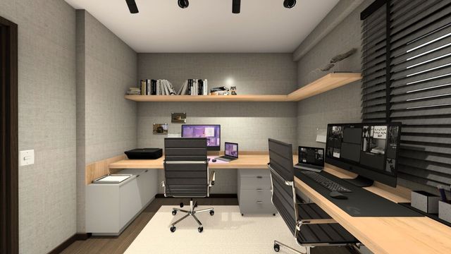 cantinho de trabalho em apartamento