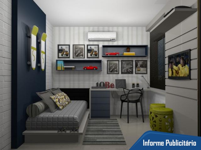 escritório em quarto de apartamento