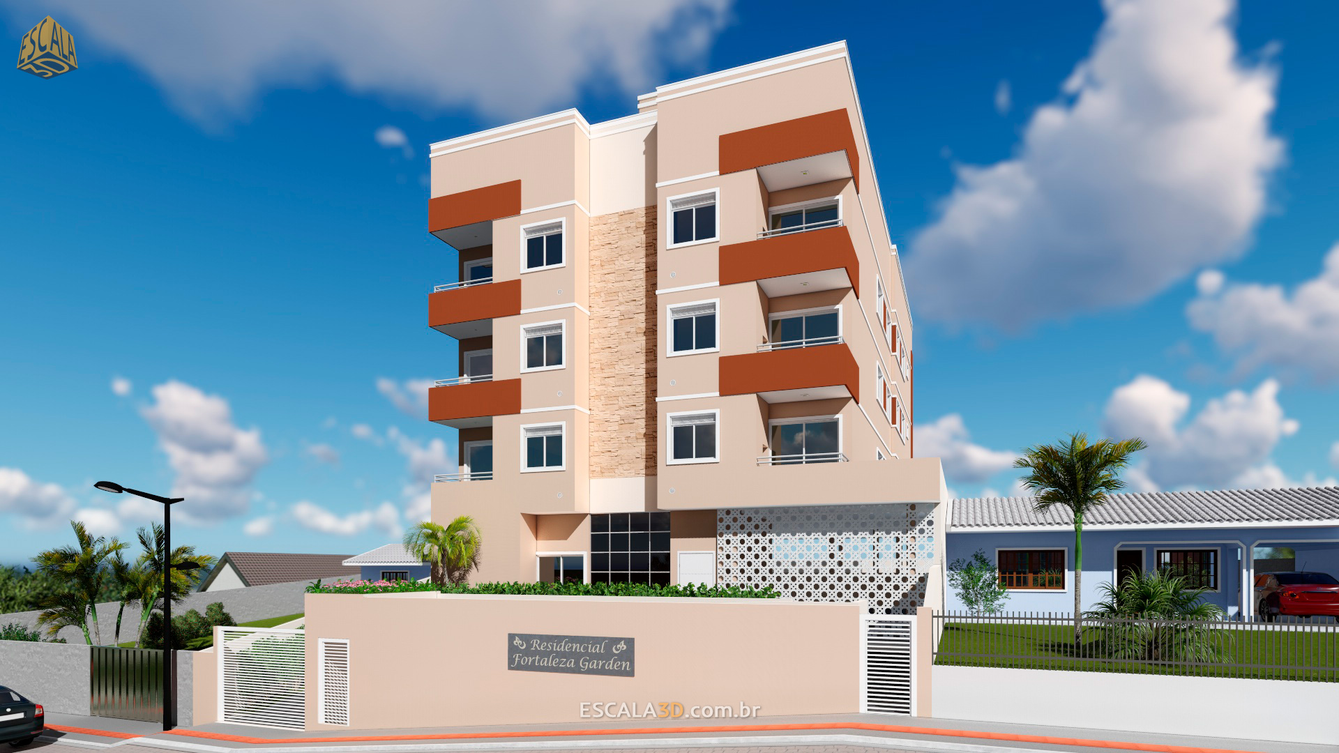 fachada apartamento contemporânea