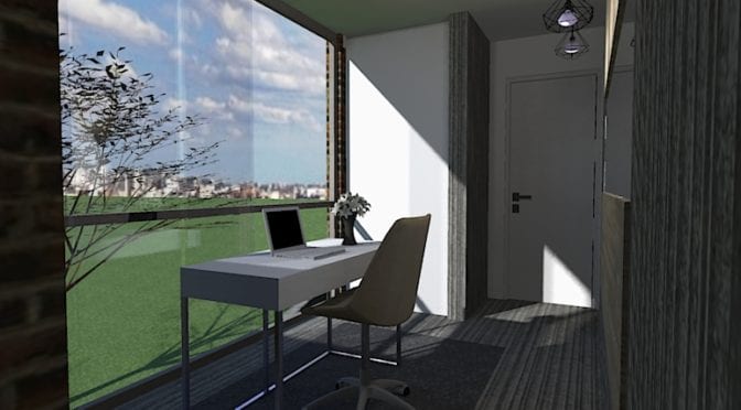 home office na varanda gourmet