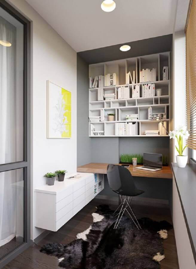 varanda pequena home office