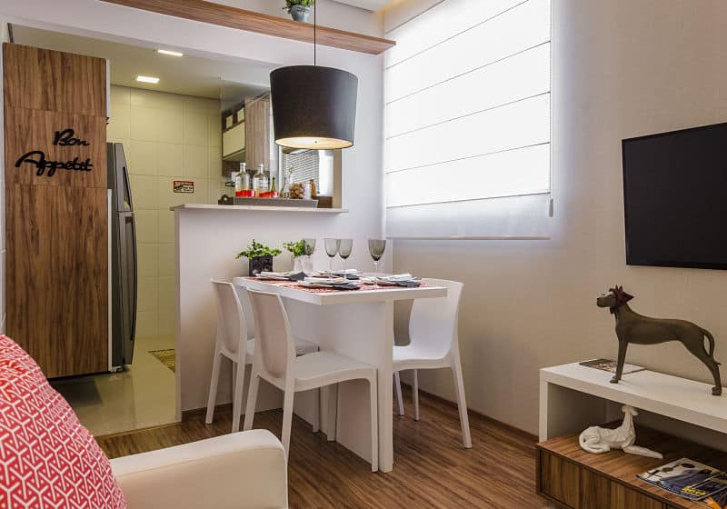 mesa extensível para espaços reduzidos