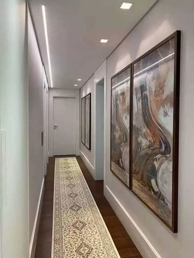iluminação corredor apartamento moderno