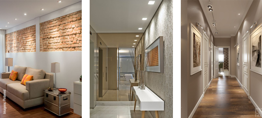 iluminação indireta corredor apartamento