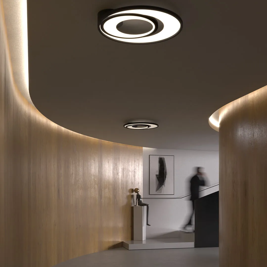 iluminação de corredor de apartamento pequeno