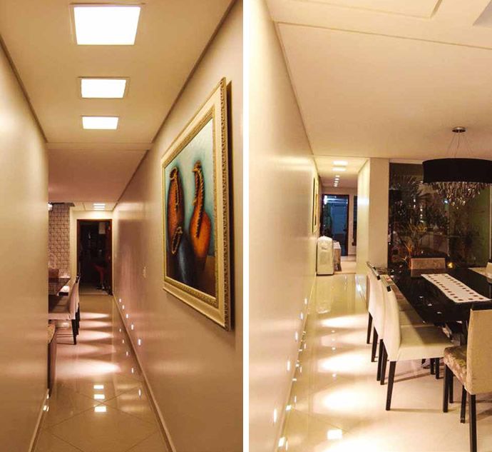 luz para corredor de apartamento