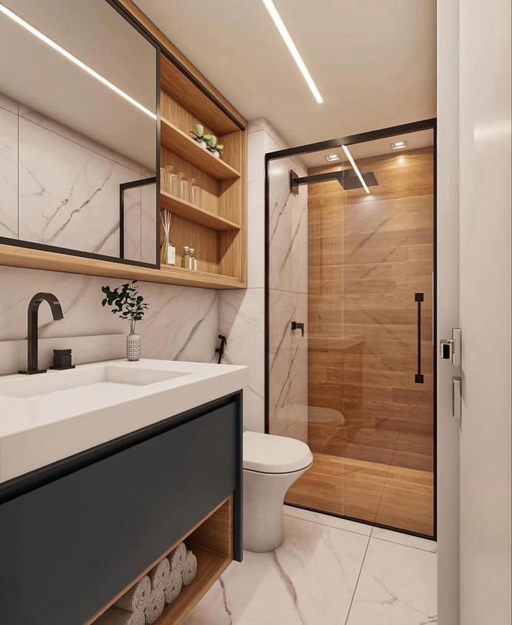 inspiração banheiro apartamento minimalista