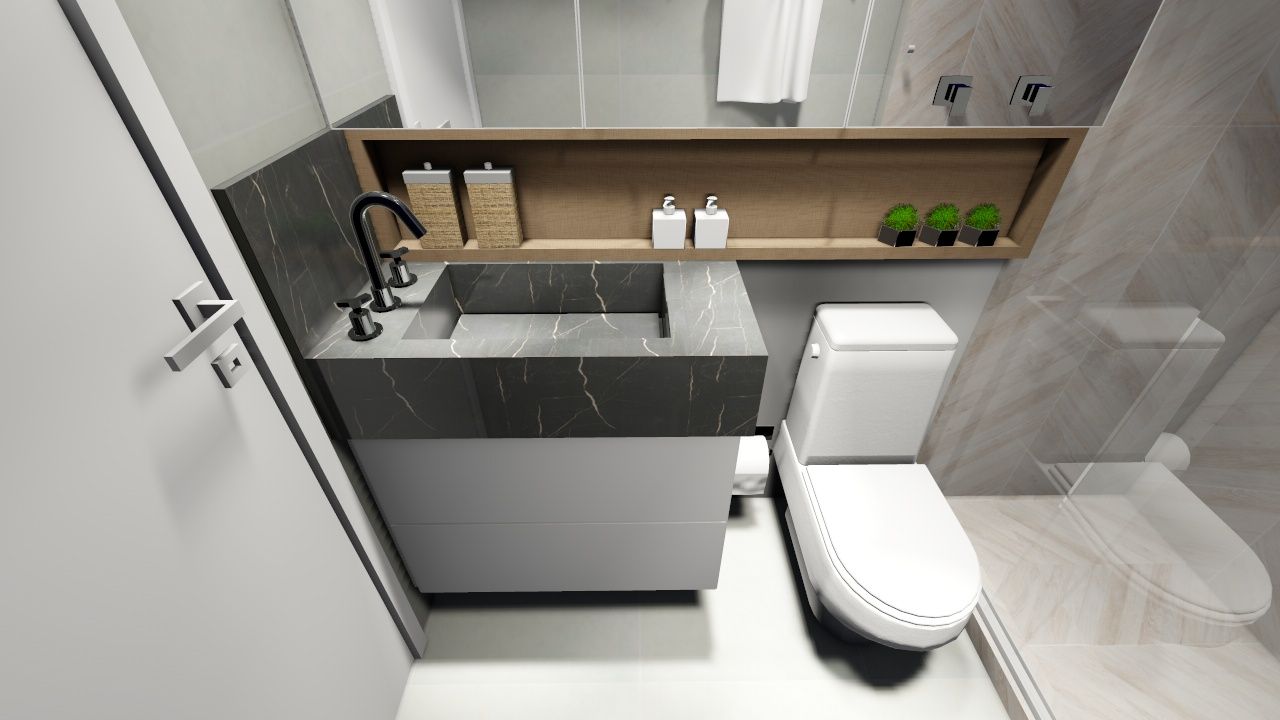 banheiro apartamento planejado