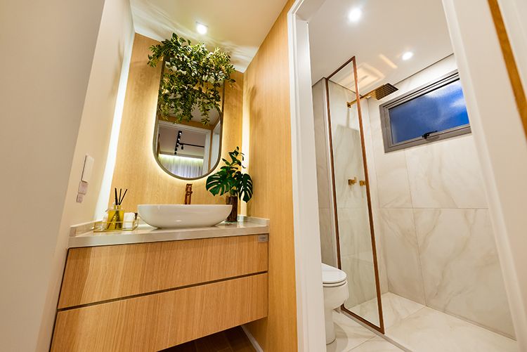 inspiração banheiro apartamento minimalista