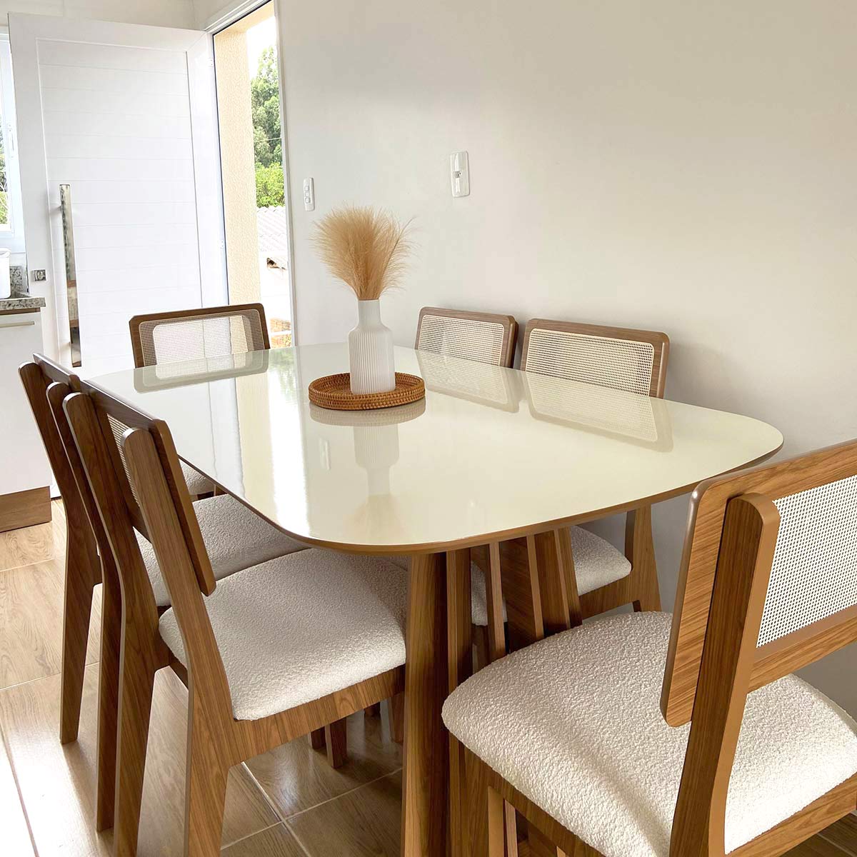 mesa de jantar 6 lugares extensível apartamento pequeno