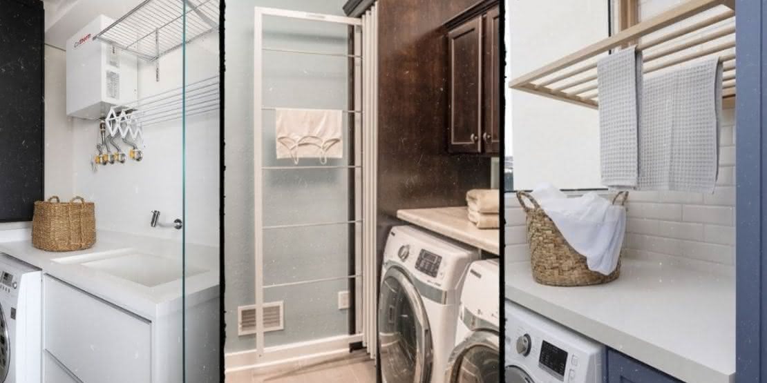 organização lavanderia apartamento