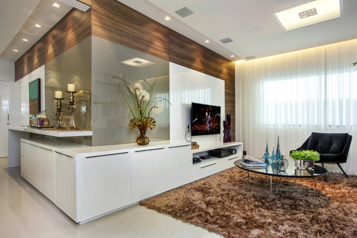 soluções de organização para tv em apartamento