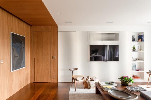 soluções de organização para tv em apartamento