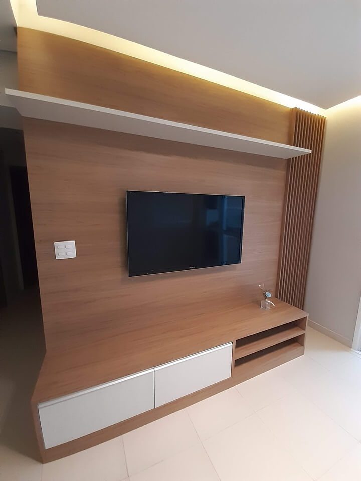 rack planejado apartamento pequeno