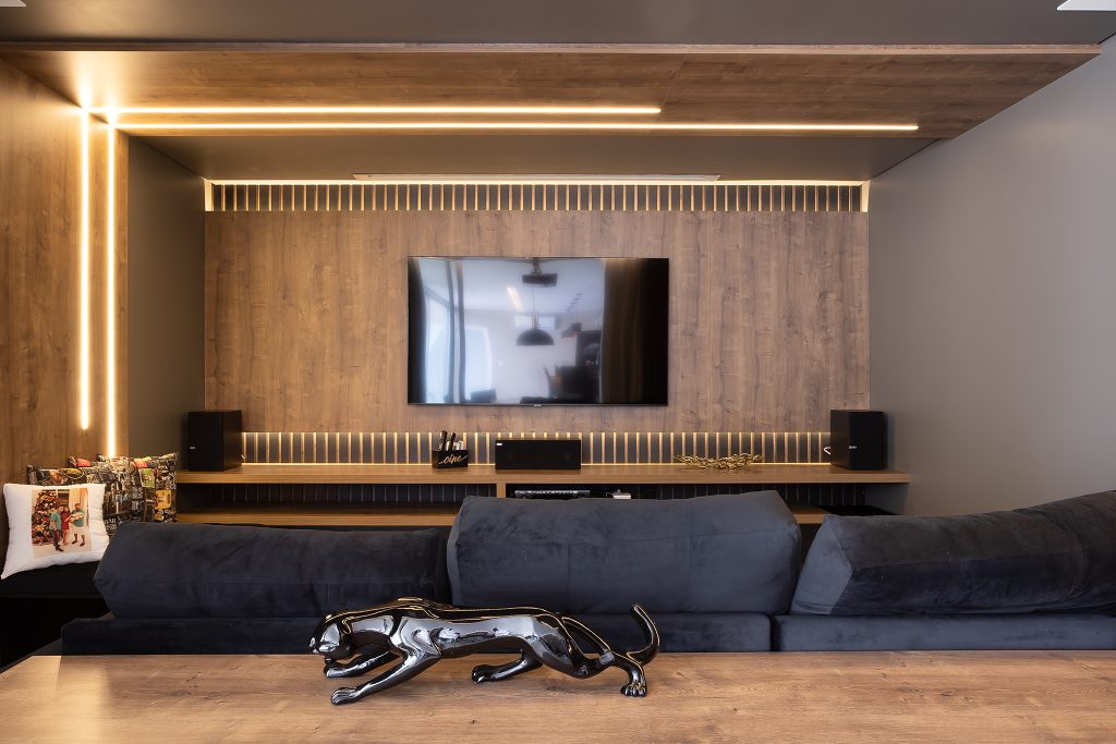 ideias de painel de tv para espaços reduzidos