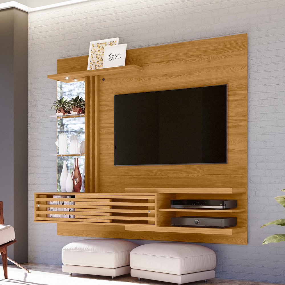 painel ripado sala compacta
