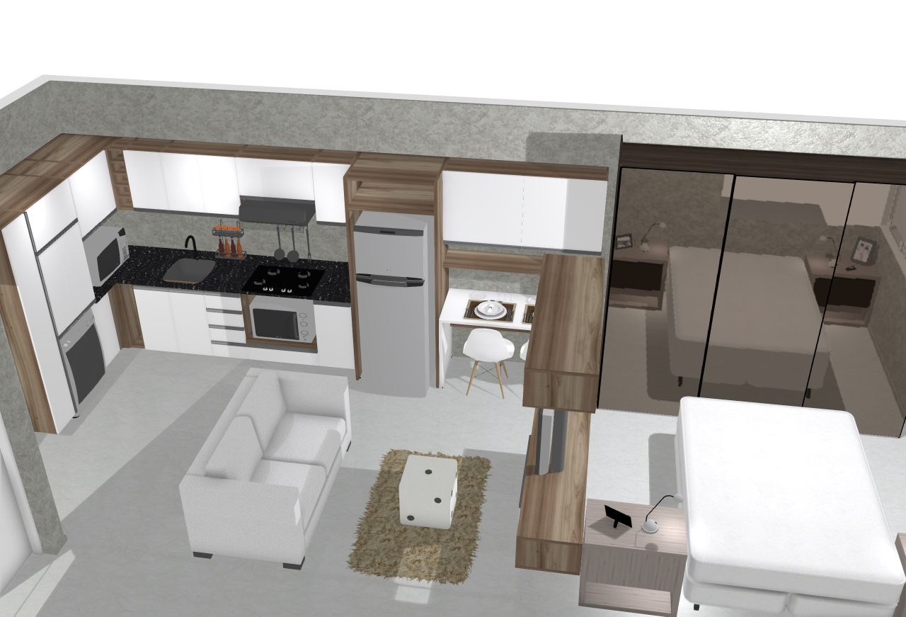 layout apartamento 30m2 dois quartos
