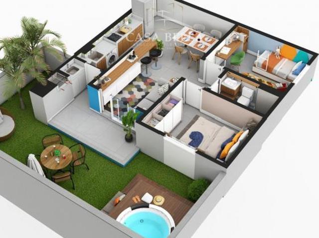 layout apartamento 30m2 dois quartos