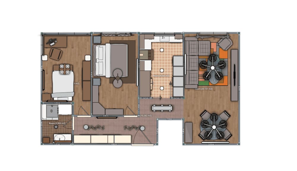 otimização espaço apartamento 30m2