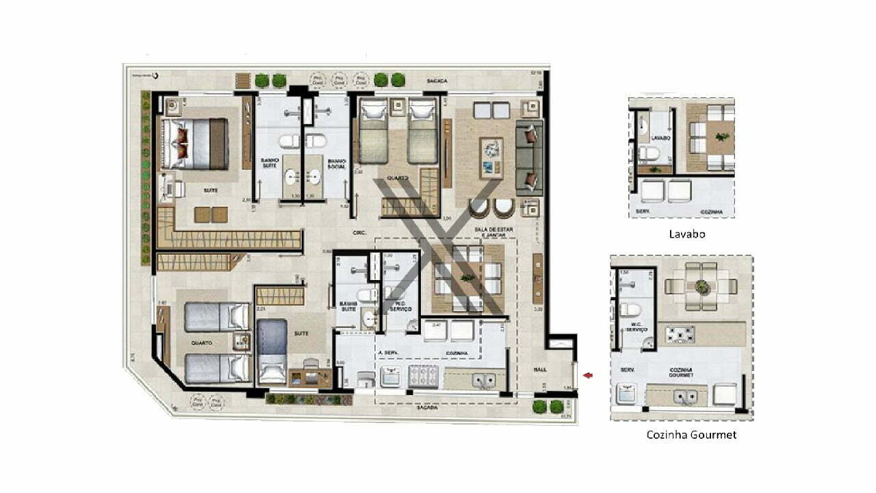 apartamento 4 quartos em construção