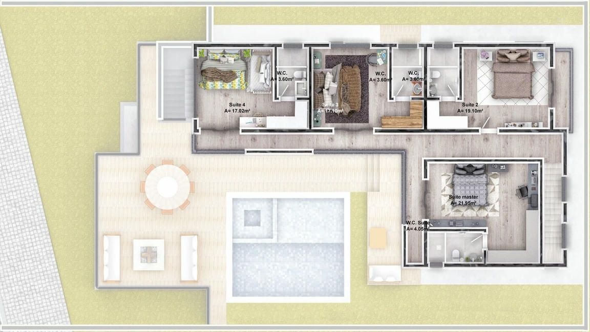 apartamento 4 quartos para família grande
