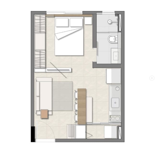 plantas de apartamentos compactos