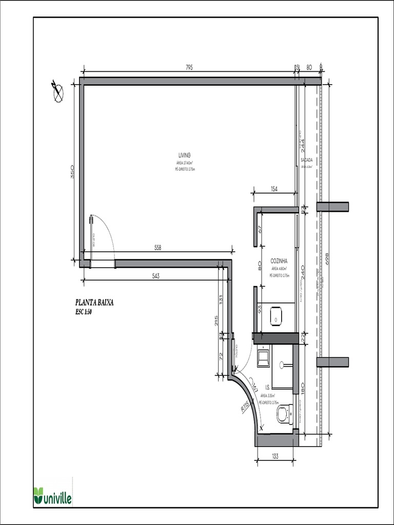 planta baixa apartamento 60m2 medidas
