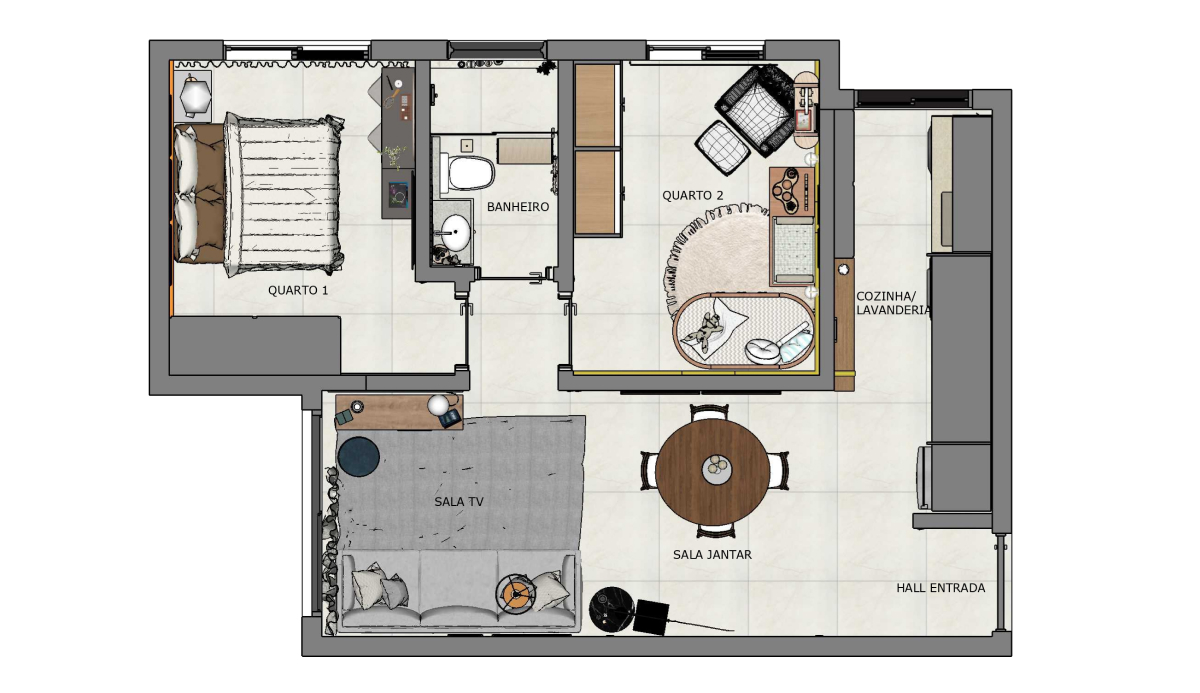 escala planta baixa apartamento
