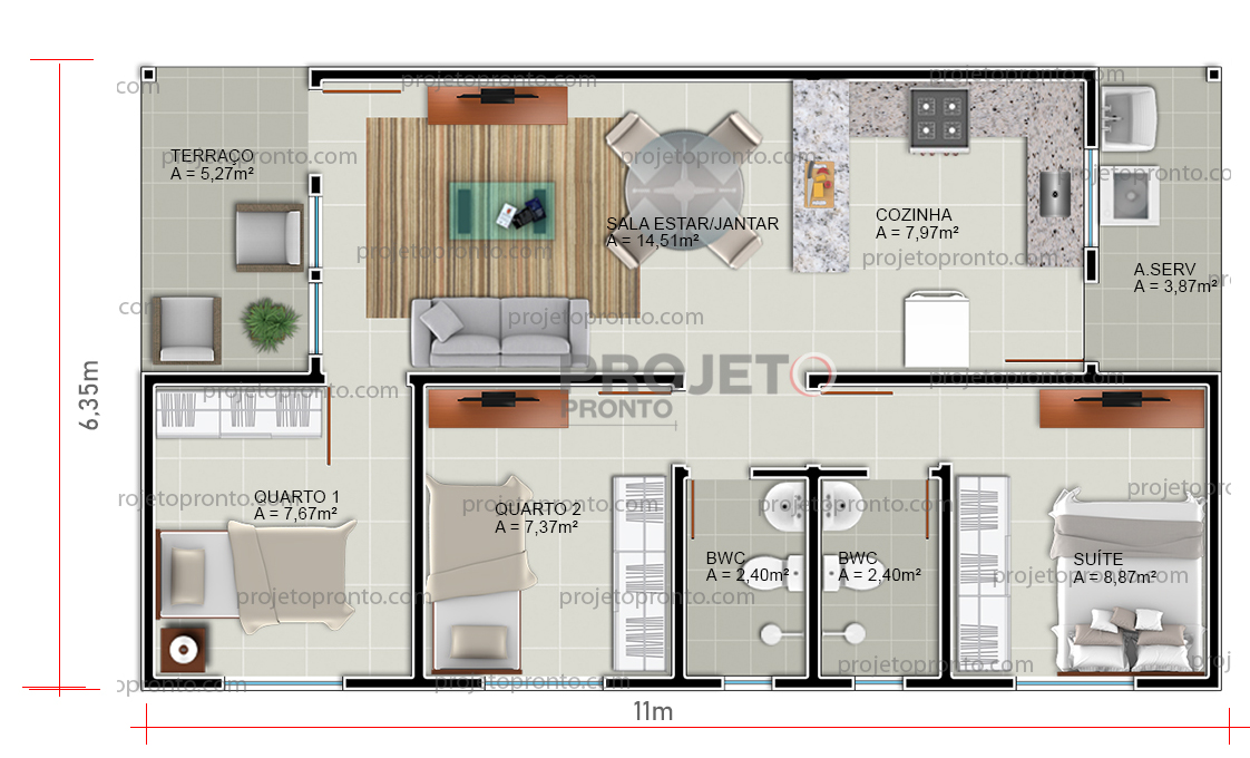 desenho planta baixa apartamento com medidas