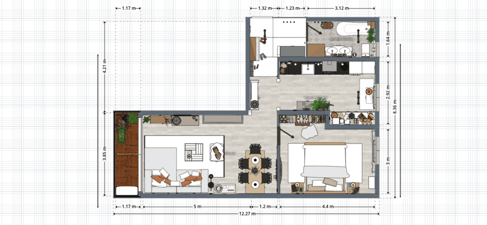 planta baixa apartamento 60m2 medidas