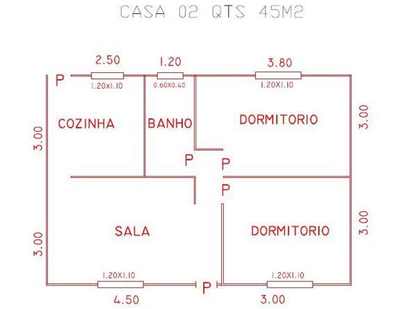 desenho planta baixa apartamento com medidas