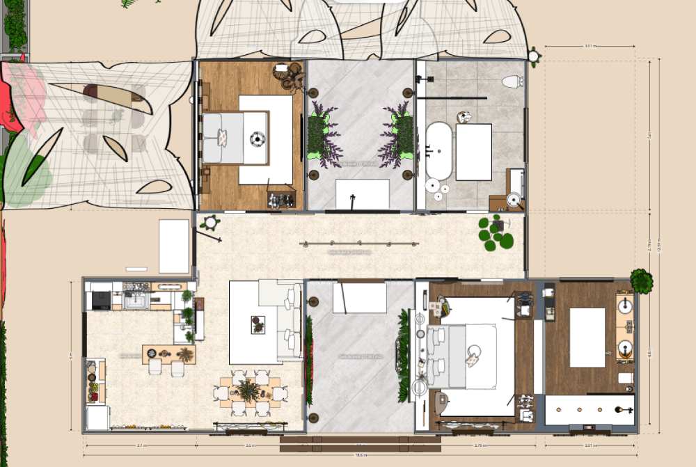 planta apartamento 3 quartos com suíte