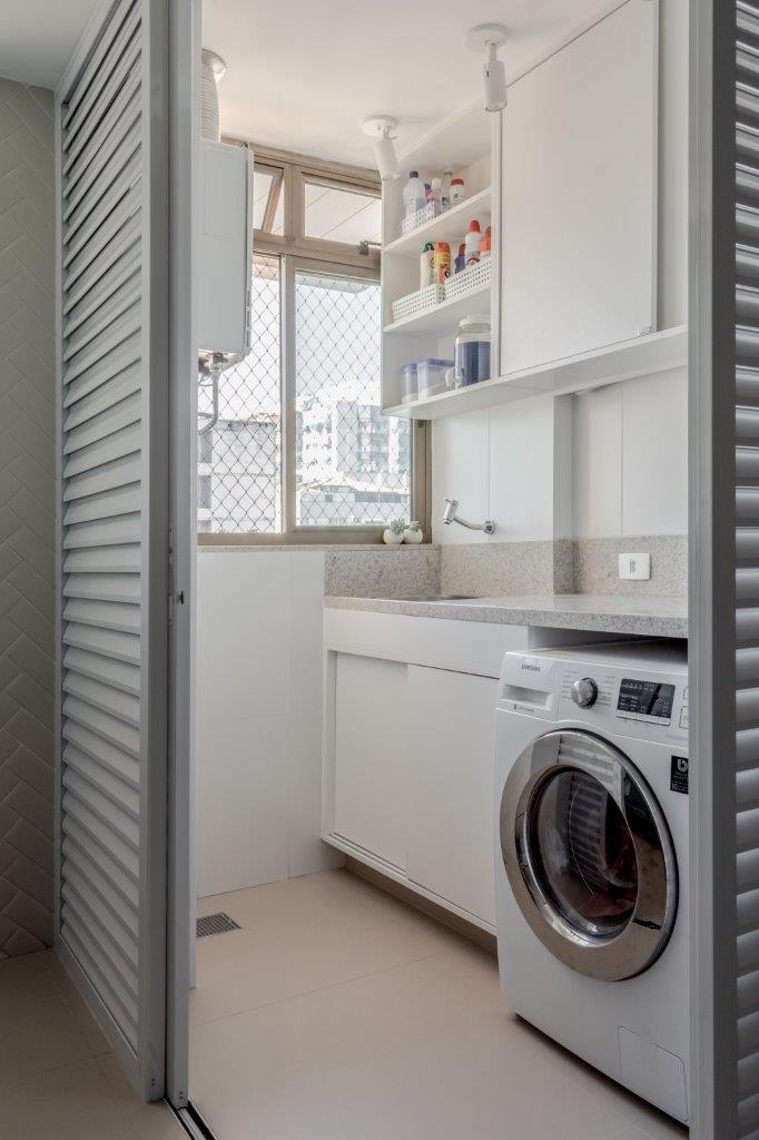 porta de vidro para cozinha e lavanderia