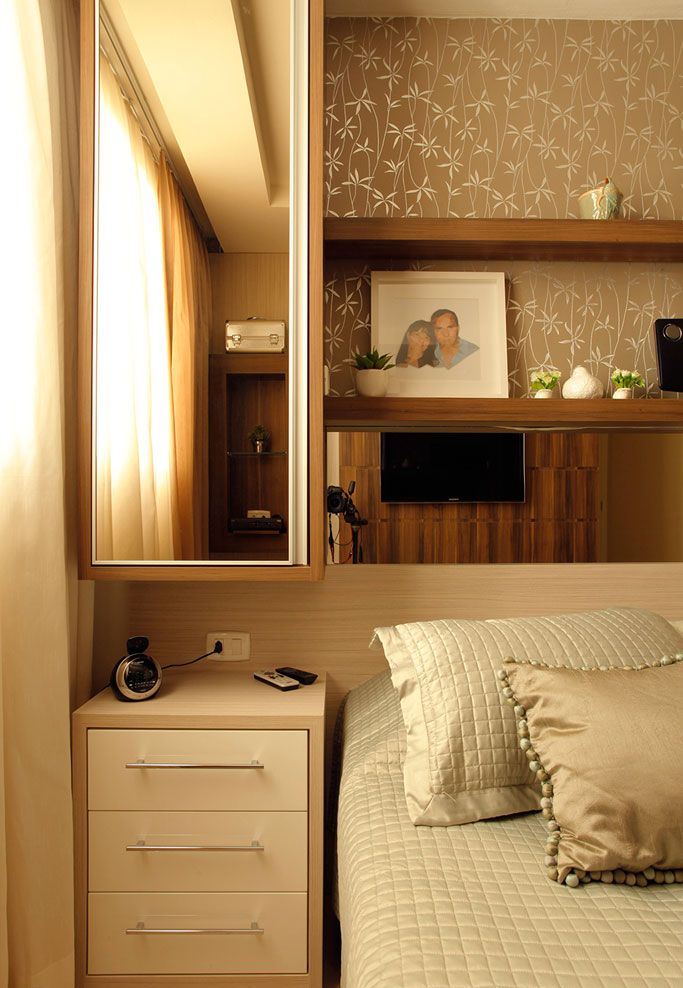 quarto casal apartamento pequeno funcional