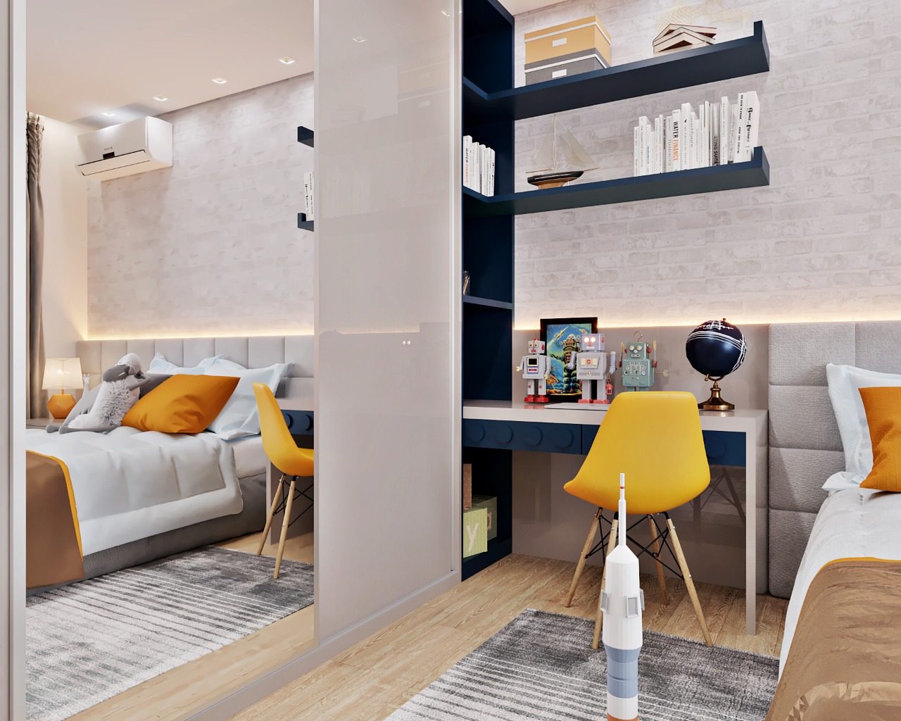quarto pequeno integrado