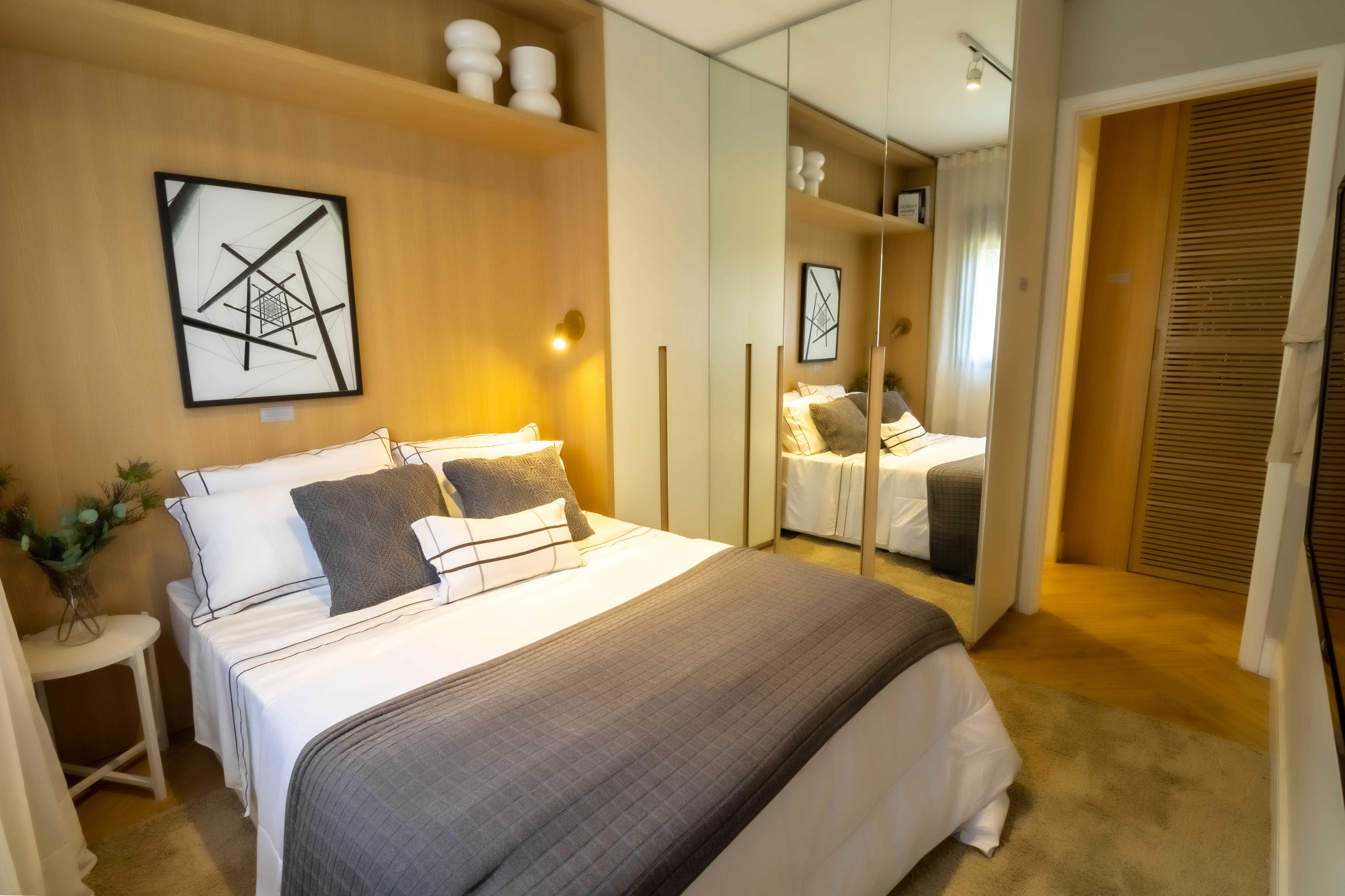 decoração quarto casal apartamento pequeno