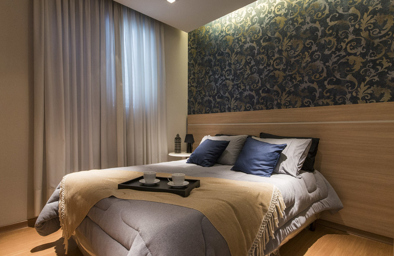 quarto casal apartamento simples
