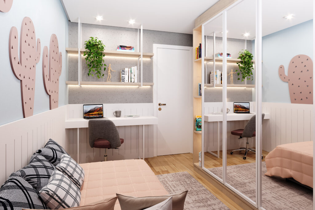quarto de menina funcional apartamento
