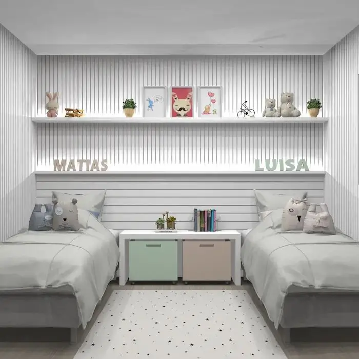 ideias de quarto para três crianças em apartamento