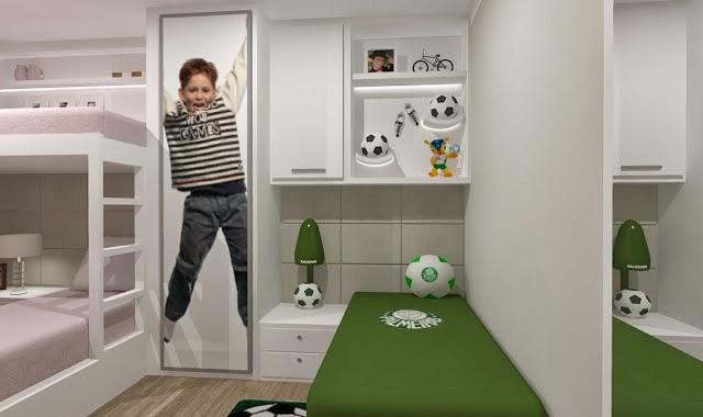 ideias de quarto para três crianças em apartamento