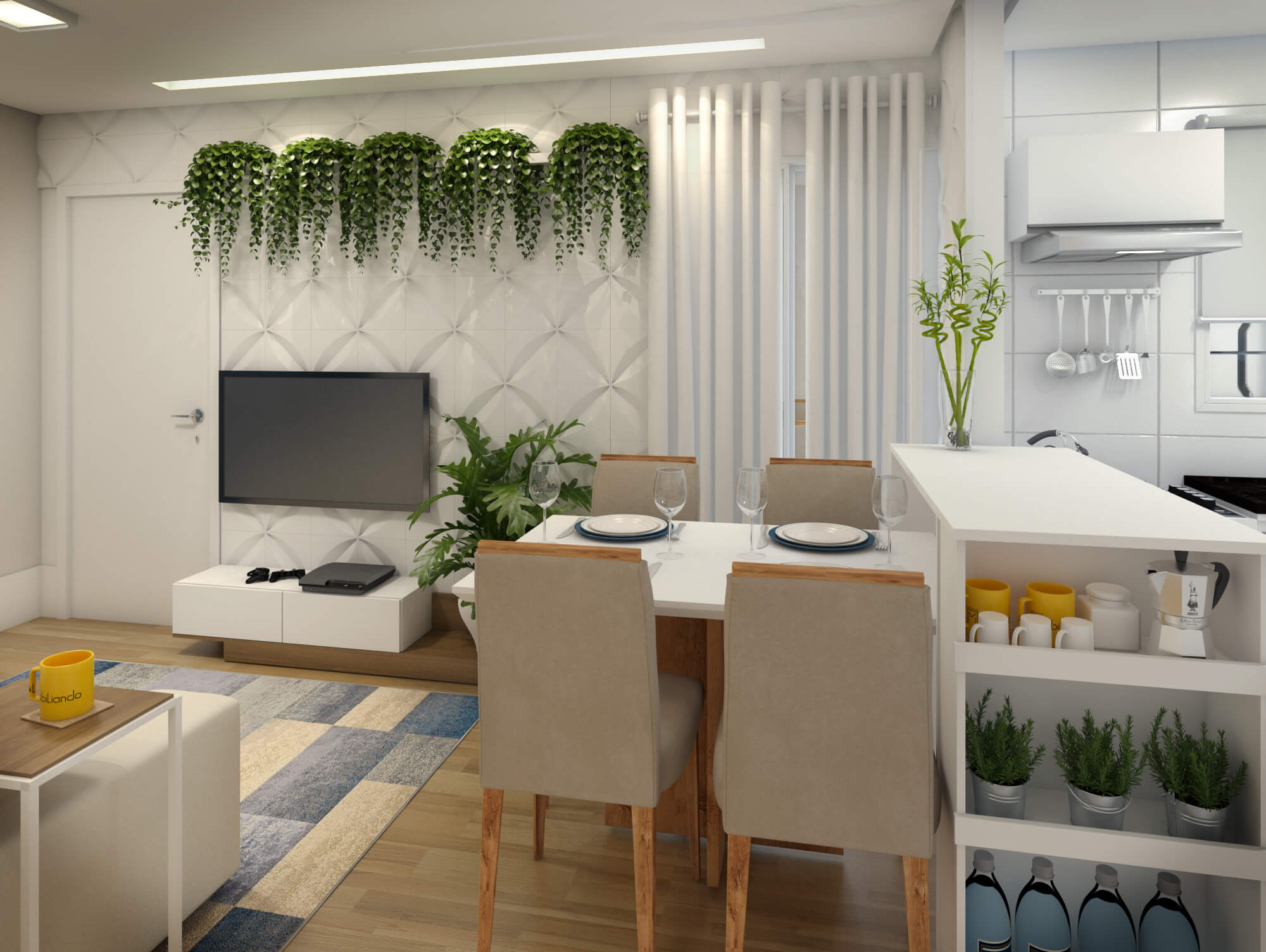 como decorar sala de estar e jantar juntas