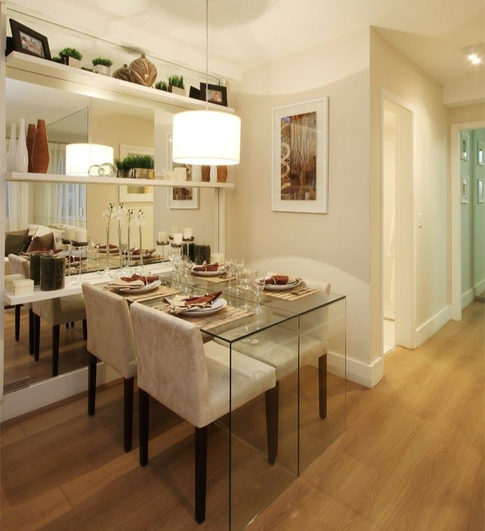 sala de estar e jantar integrada apartamento pequeno