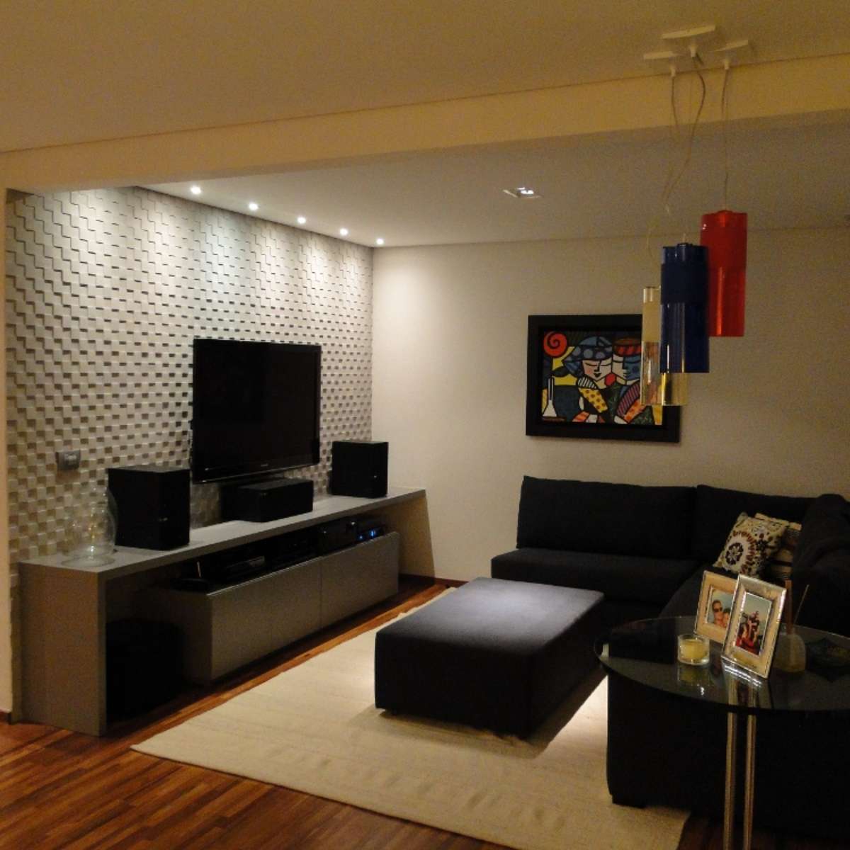 sala de tv integrada apartamento