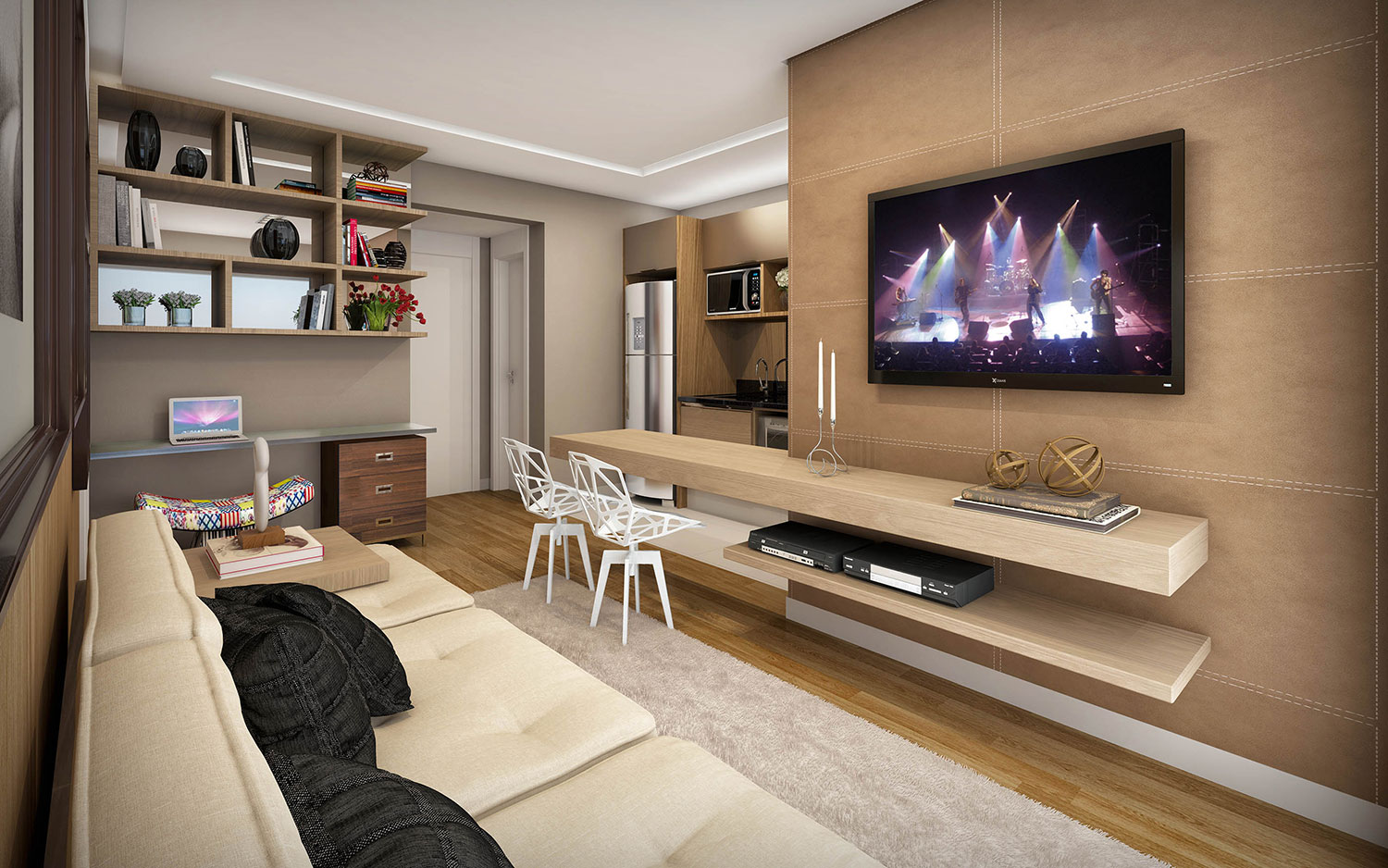 sala de tv aconchegante apartamento