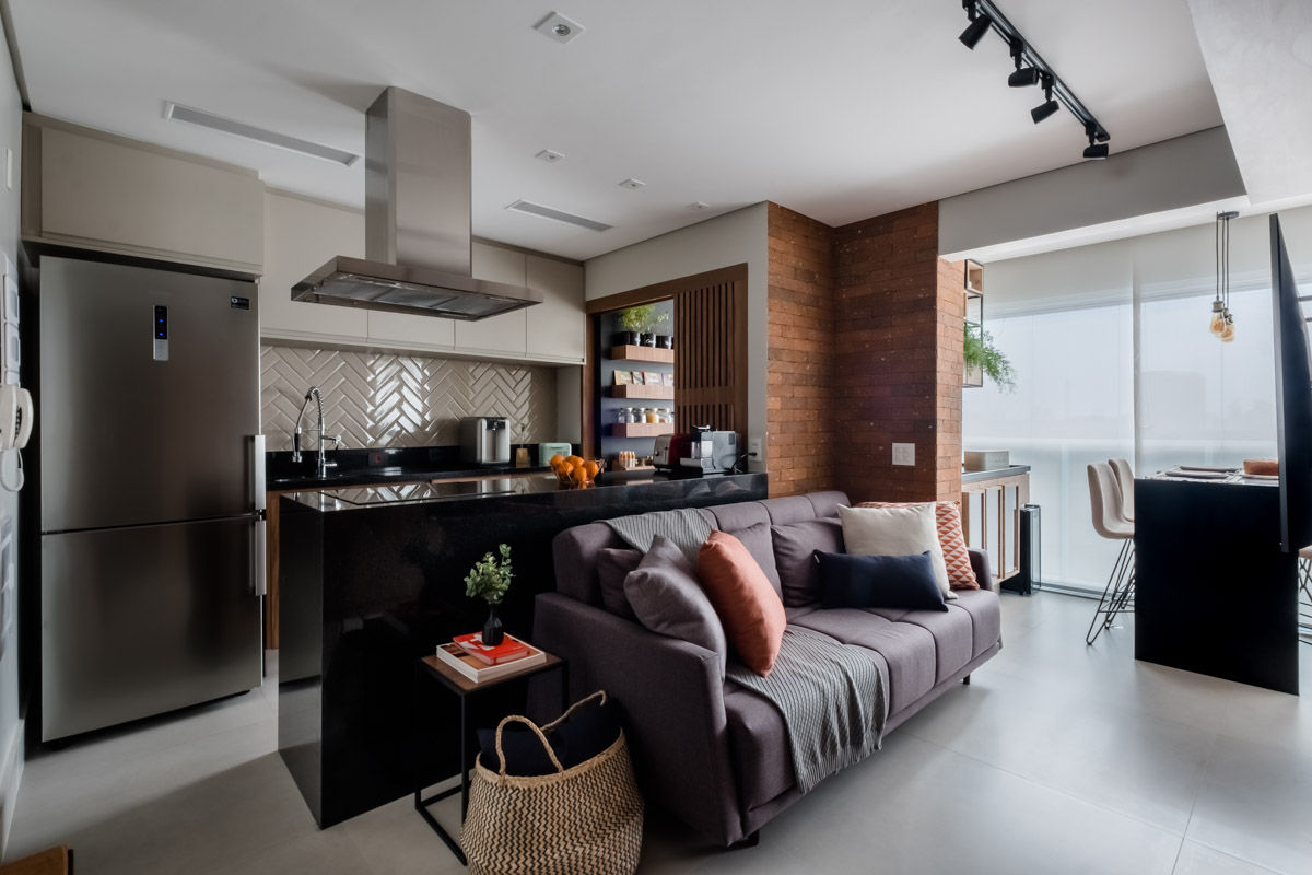 cozinha americana apartamento pequeno